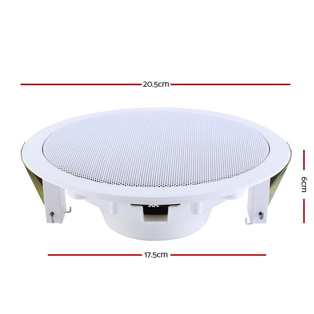 Buy 2 x 6" In Ceiling Speakers Home 80W Speaker Theatre Stereo Outdoor Multi Room discounted | Products On Sale Australia