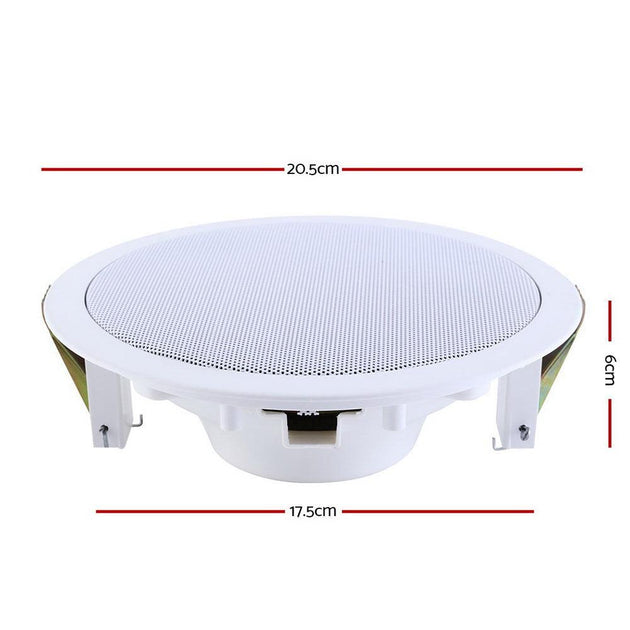 Buy 2 x 6" In Ceiling Speakers Home 80W Speaker Theatre Stereo Outdoor Multi Room discounted | Products On Sale Australia