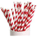 Buy 200 Pack Red White Drinking Straws Biodegradable Eco Paper Birthday Party Event Bistro Bar Cafe Take Away discounted | Products On Sale Australia