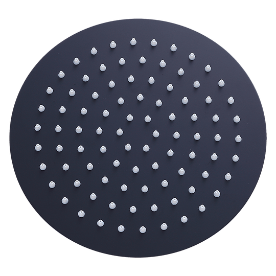 Buy 200mm Shower Head Round 304SS Electroplated Matte Black Finish discounted | Products On Sale Australia