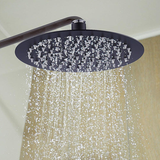 Buy 200mm Shower Head Round 304SS Electroplated Matte Black Finish discounted | Products On Sale Australia