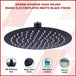 Buy 200mm Shower Head Round 304SS Electroplated Matte Black Finish discounted | Products On Sale Australia