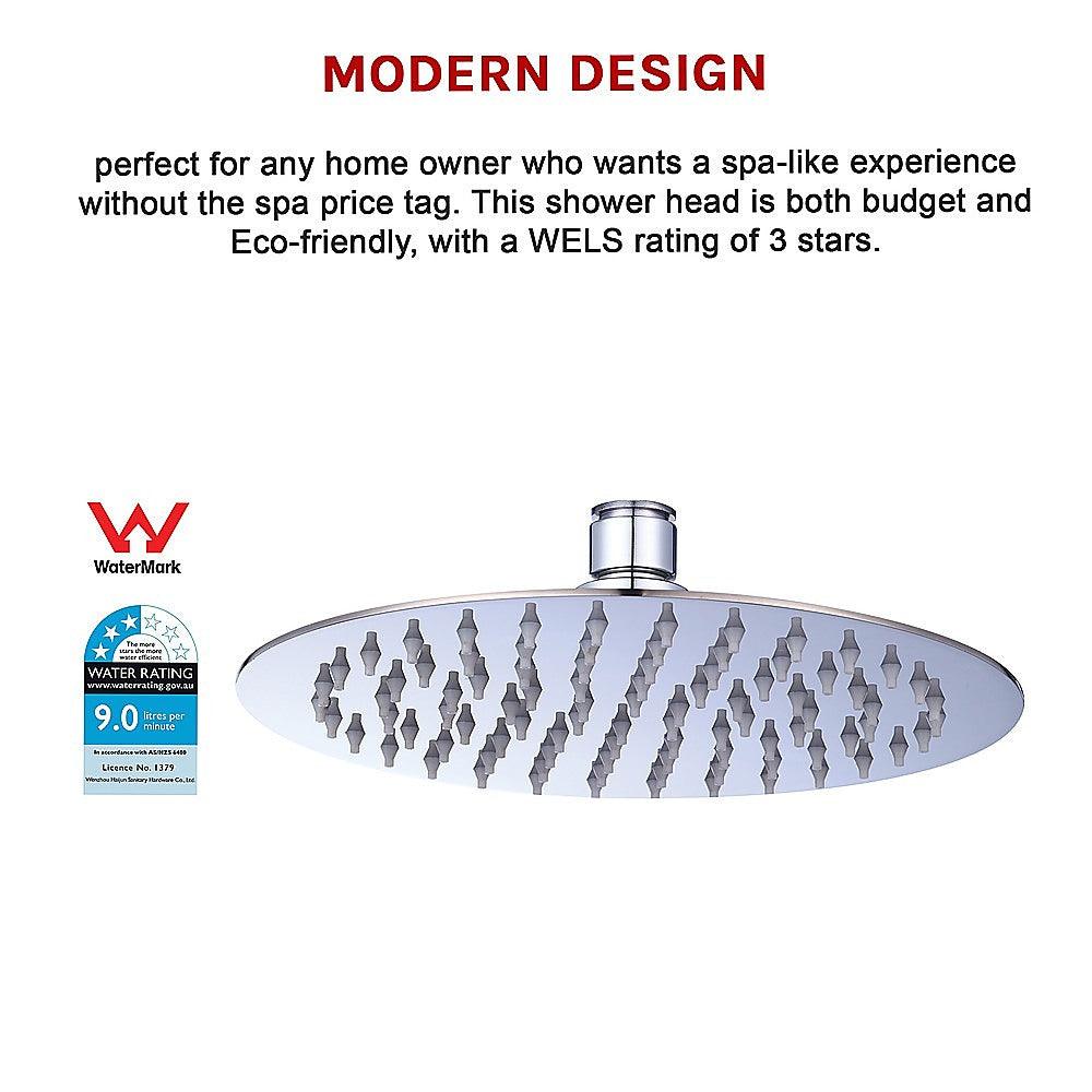 Buy 200mm Shower Head Round 304SS Polished Chrome Finish discounted | Products On Sale Australia