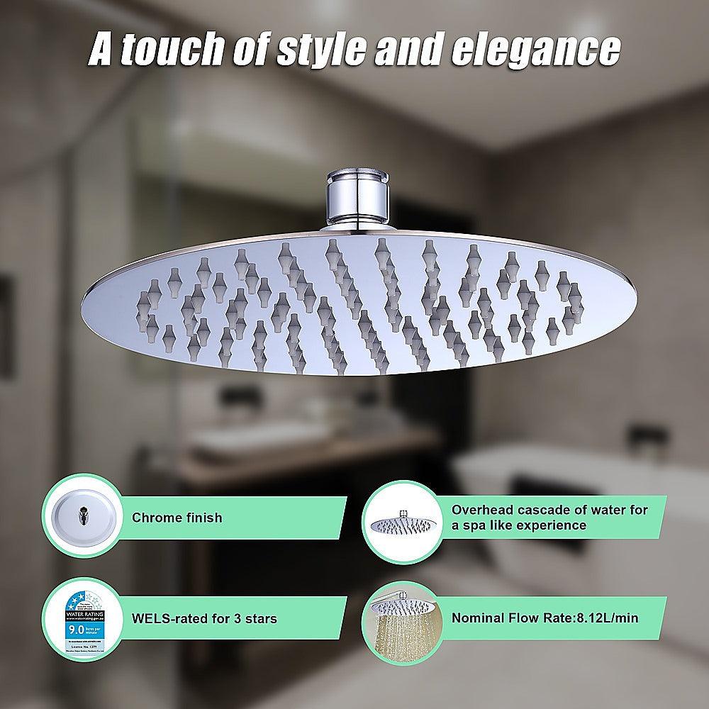 Buy 200mm Shower Head Round 304SS Polished Chrome Finish discounted | Products On Sale Australia