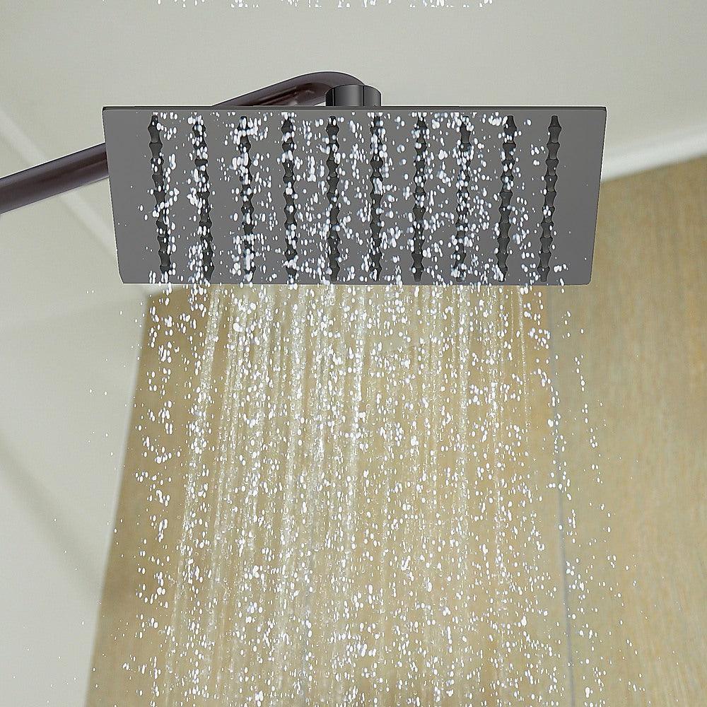 Buy 200mm Shower Head Square 304SS Electroplated Matte Black Finish discounted | Products On Sale Australia