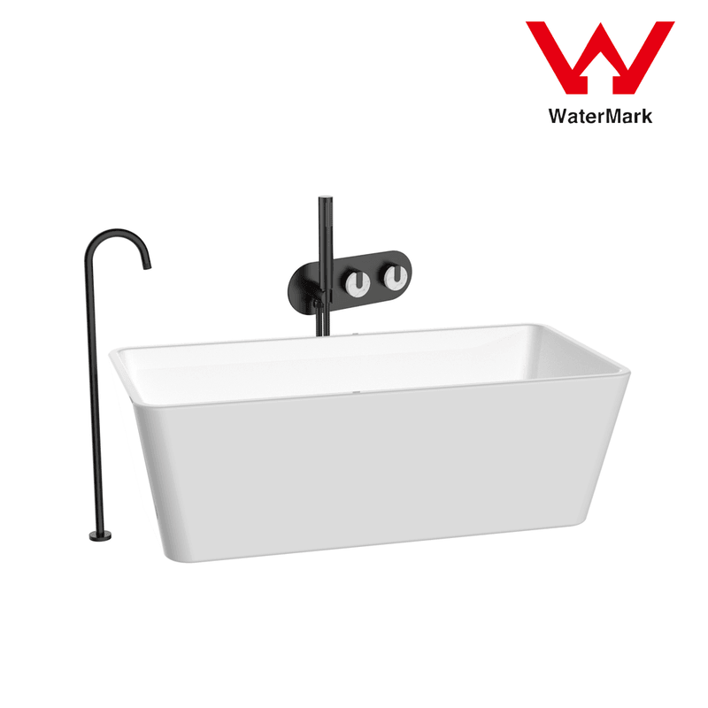 Buy 2021 New Marble Stone handle matte black wall taps 1/4 turn matte black pattern discounted | Products On Sale Australia