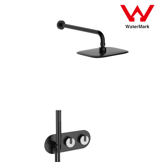 Buy 2021 New Marble Stone handle matte black wall taps 1/4 turn matte black pattern discounted | Products On Sale Australia