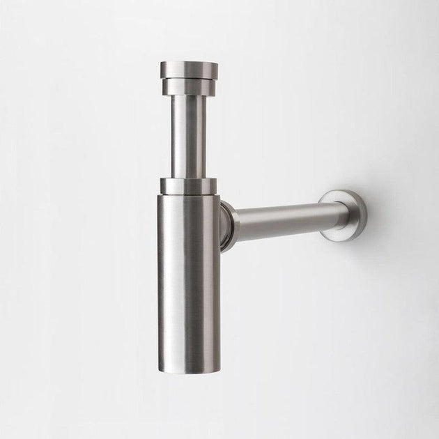2023 Brushed Nickel p trap ROUND BOTTLE TRAP 32/40 mm WASTE for wall hung basin vanit Products On Sale Australia | Furniture > Bathroom Category