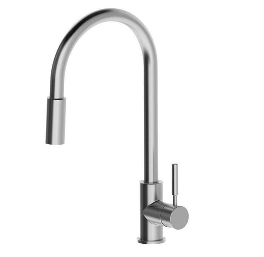 Buy 2023 Brushed Nickel Pull out Kitchen tap solid stainless steel made discounted | Products On Sale Australia