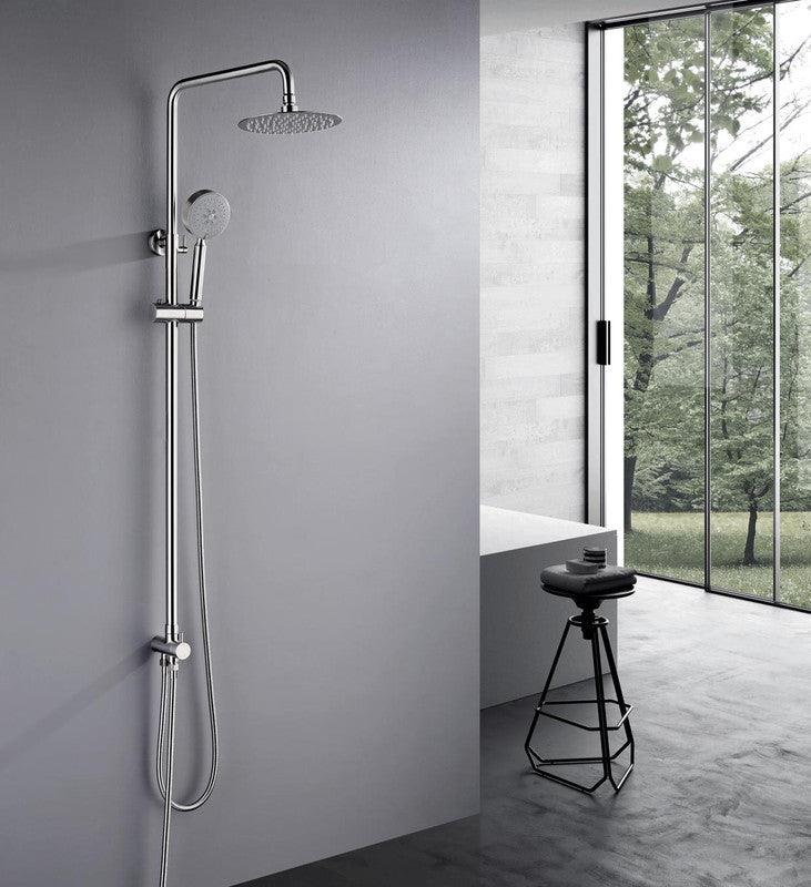 Buy 2023 Brushed Nickel Solid Stainless Steel 304 made shower set w diverter 200 mm head sprayer hand held head Suit Outdoor discounted | Products On Sale Australia