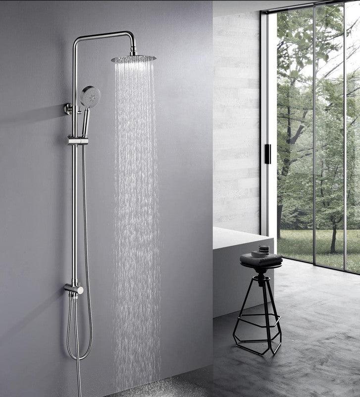 Buy 2023 Brushed Nickel Solid Stainless Steel 304 made shower set w diverter 200 mm head sprayer hand held head Suit Outdoor discounted | Products On Sale Australia