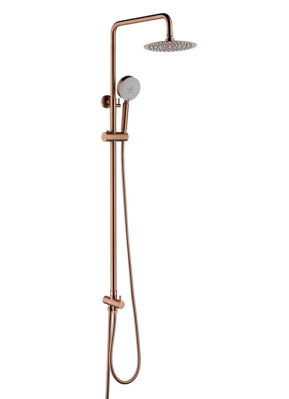 Buy 2023 Brushed Rose Gold Copper Solid Stainless Steel 304 made shower set w diverter 200 mm head sprayer hand held head discounted | Products On Sale Australia