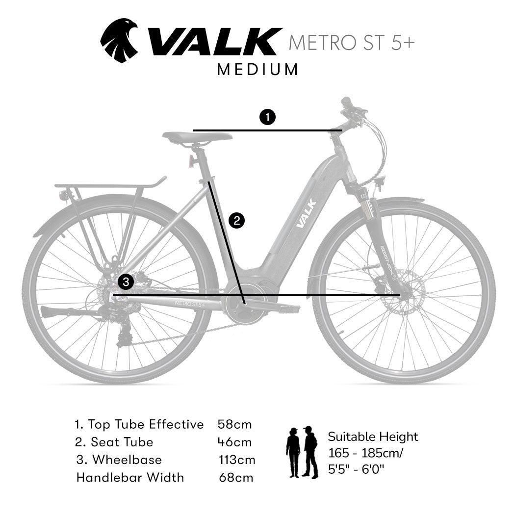 Buy 2023 Valk Metro ST 5 + Electric Bike, Mid-Drive, Step-Through, Medium, Dark Grey discounted | Products On Sale Australia