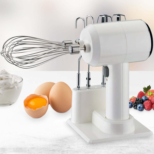 Buy 20cm Cordless Hand Mixer w/ Stand for Home Cooking & Baking discounted | Products On Sale Australia