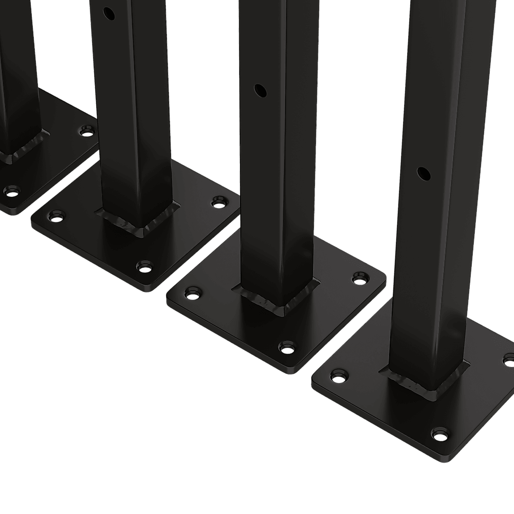 Buy 20cm Floating Shelf Brackets Industrial Metal Shelving Supports 4-Pack - Black discounted | Products On Sale Australia