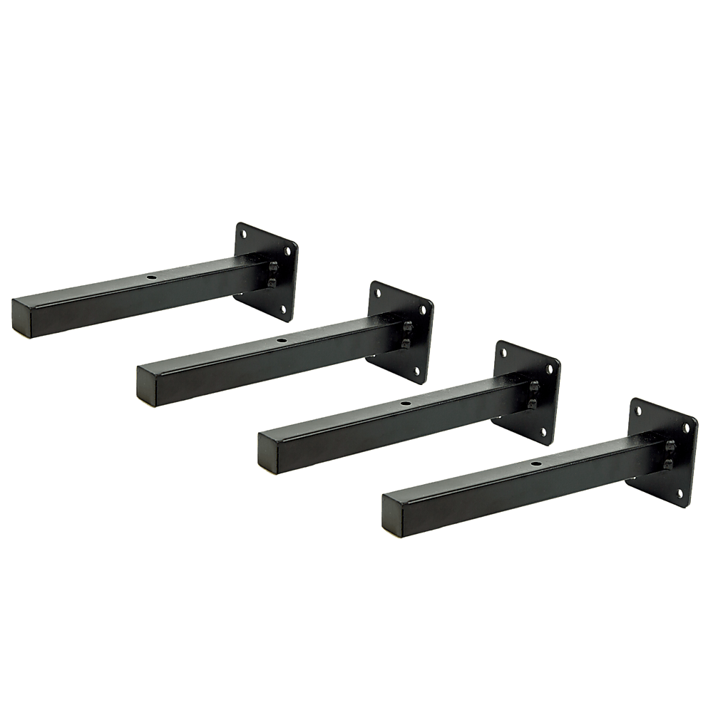 Buy 20cm Floating Shelf Brackets Industrial Metal Shelving Supports 4-Pack discounted | Products On Sale Australia