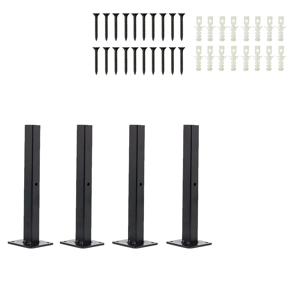 Buy 20cm Floating Shelf Brackets Industrial Metal Shelving Supports 4-Pack discounted | Products On Sale Australia