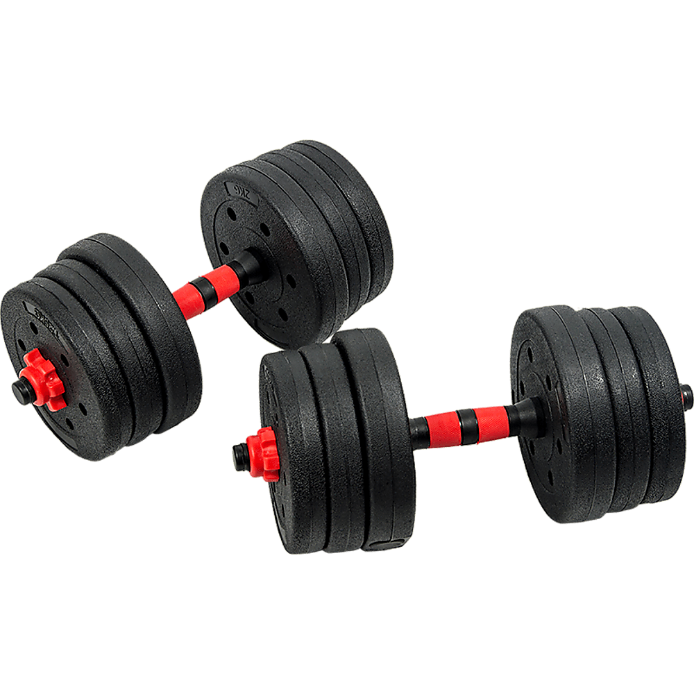 Buy 20kg Adjustable Rubber Dumbbell Set Barbell Home GYM Exercise Weights discounted | Products On Sale Australia