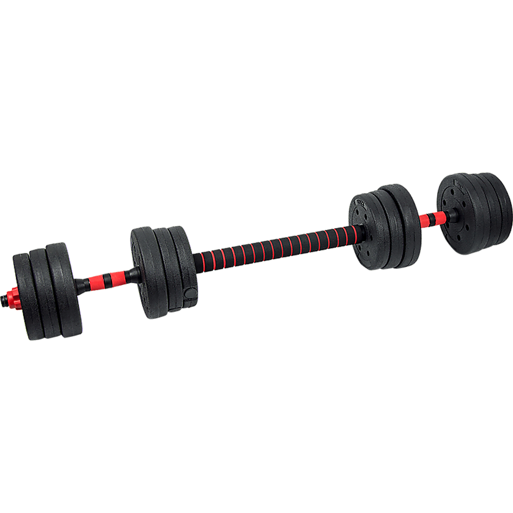 Buy 20kg Adjustable Rubber Dumbbell Set Barbell Home GYM Exercise Weights discounted | Products On Sale Australia