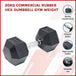 Buy 20KG Commercial Rubber Hex Dumbbell Gym Weight discounted | Products On Sale Australia