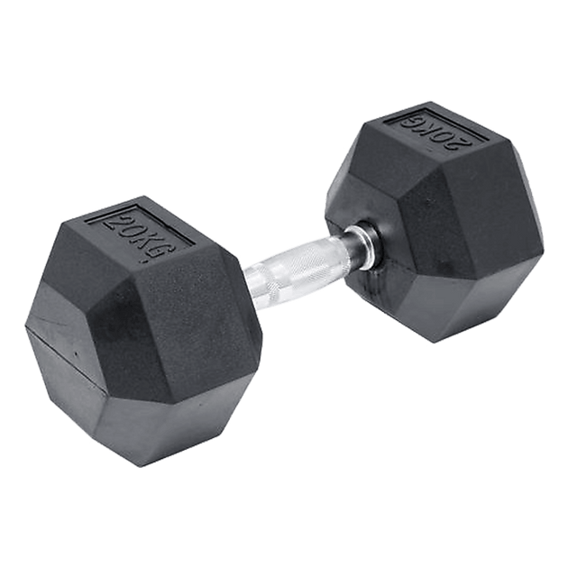 20KG Commercial Rubber Hex Dumbbell Gym Weight Products On Sale Australia | Sports & Fitness > Fitness Accessories Category