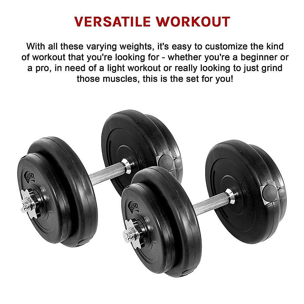 Buy 20KG Dumbbell Adjustable Weight Set discounted | Products On Sale Australia