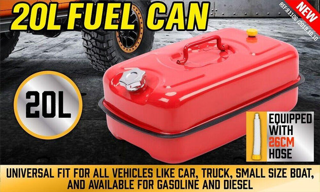 Buy 20L Fuel Can Jerry Can Petrol Diesel Spare Container Portable Fuel Tank discounted | Products On Sale Australia