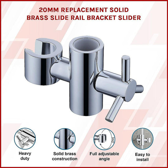 Buy 20mm Replacement Solid Brass Slide Rail Bracket Slider discounted | Products On Sale Australia