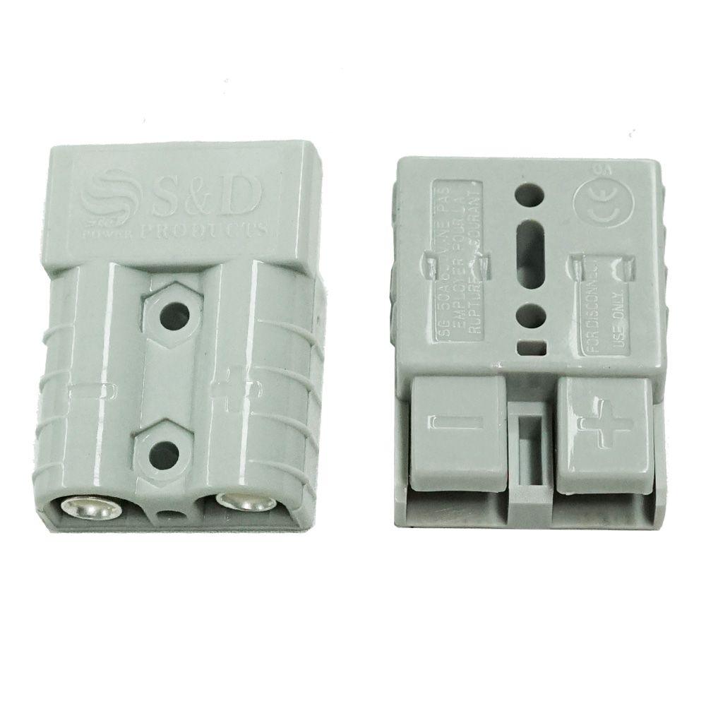 Buy 20x Anderson Style Plug connector 50AMP Caravan Trailer Solar 6AWG GREY discounted | Products On Sale Australia