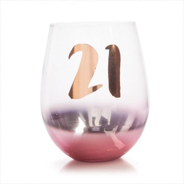 Buy 21st Birthday Blush Stemless discounted | Products On Sale Australia