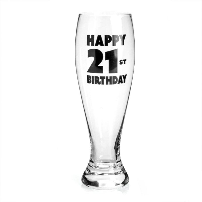 Buy 21st Birthday Pilsner Glass discounted | Products On Sale Australia