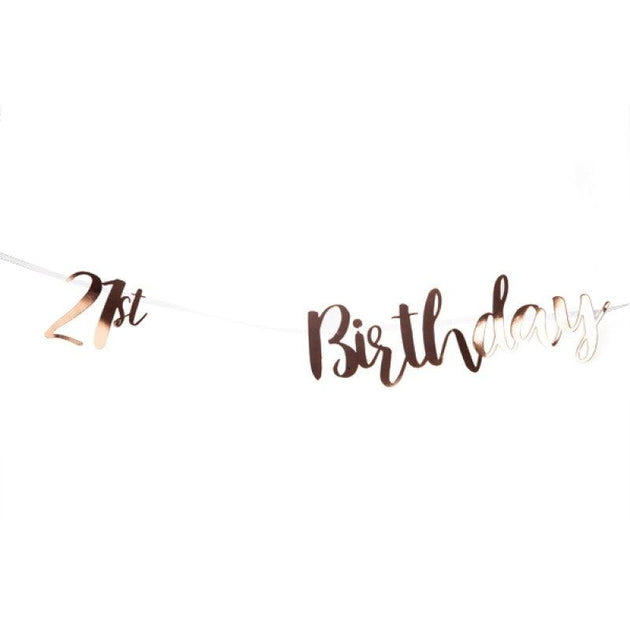 Buy 21st Birthday Rose Gold Bunting discounted | Products On Sale Australia