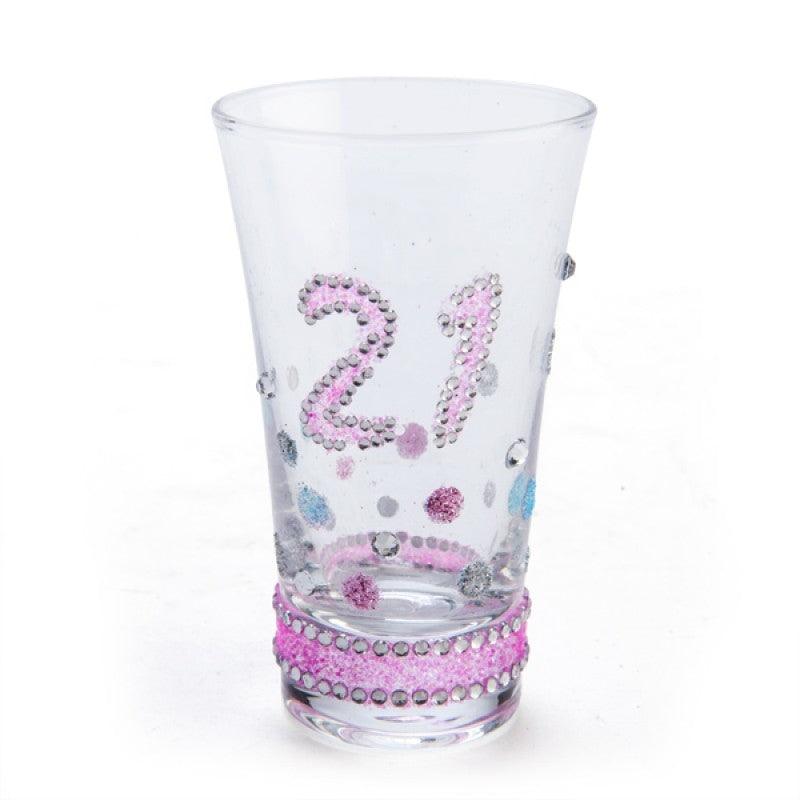 Buy 21st Birthday Sparkle Shot Glass discounted | Products On Sale Australia