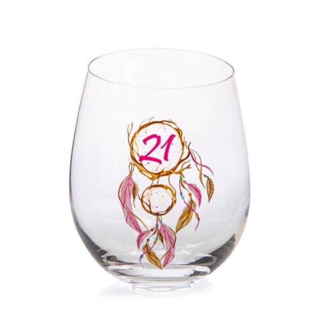 Buy 21st Birthday Tallulah Dream Stemless Glass discounted | Products On Sale Australia