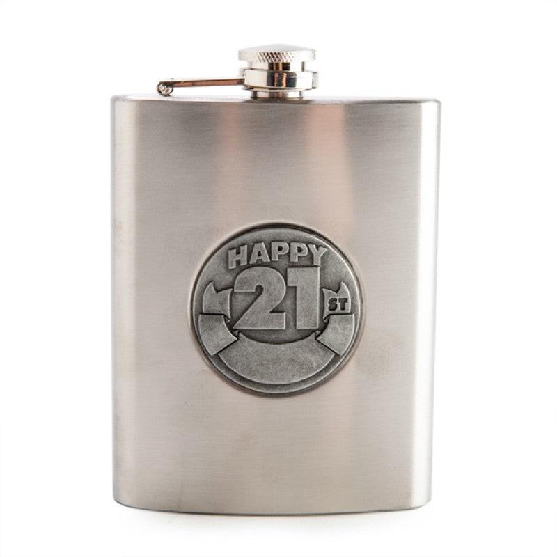 Buy 21st Engravable Metal Flask discounted | Products On Sale Australia