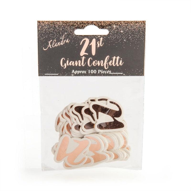 Buy 21st Rose Gold Giant Confetti (100 pcs) discounted | Products On Sale Australia