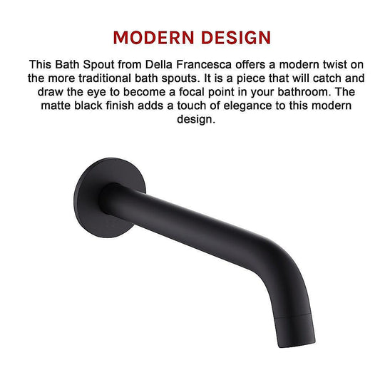 Buy 220mm Bath Spout in Matte Black Finish discounted | Products On Sale Australia