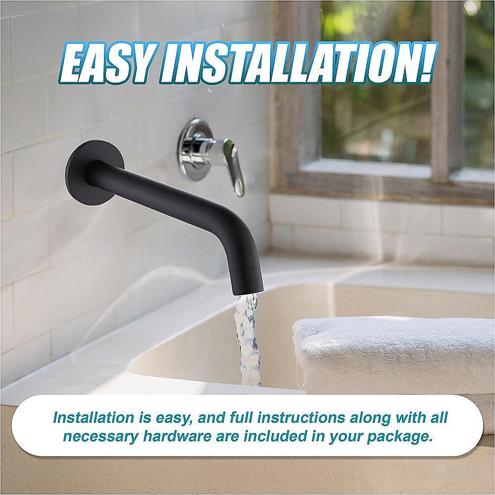 Buy 220mm Bath Spout in Matte Black Finish discounted | Products On Sale Australia