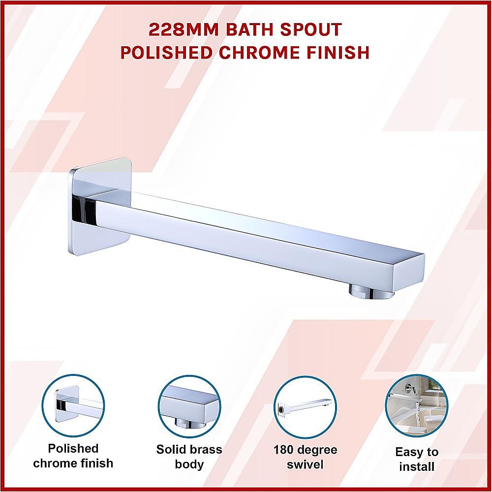 Buy 228mm Bath Spout Polished Chrome Finish discounted | Products On Sale Australia