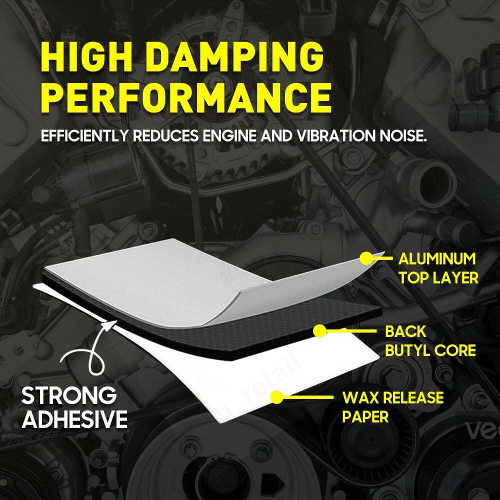 Buy 24 Sheet Self-adhesive Sound Deadener Heat Shield Insulation Deadening Mat discounted | Products On Sale Australia