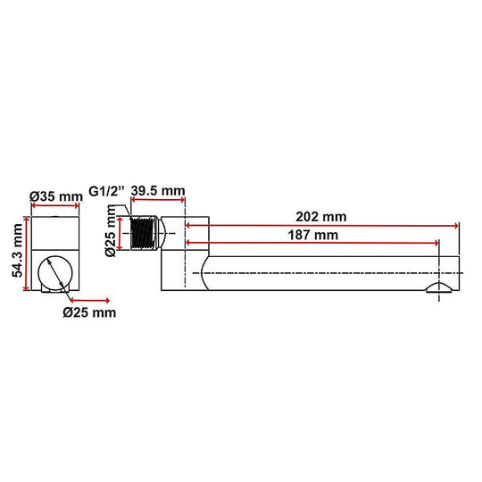 Buy 240mm Brass Bath Safety Spout Swivel discounted | Products On Sale Australia