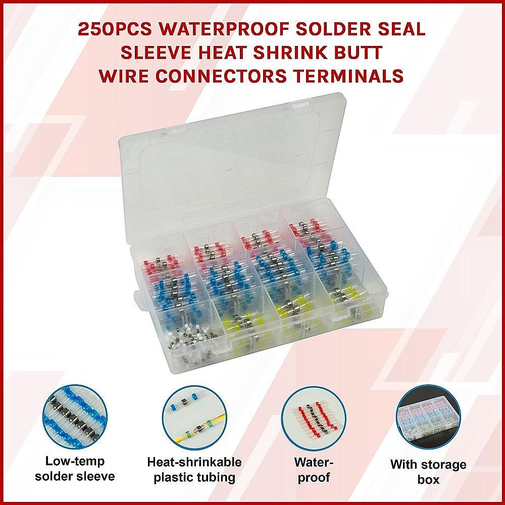 Buy 250PCS Waterproof Solder Seal Sleeve Heat Shrink Butt Wire Connectors Terminals discounted | Products On Sale Australia