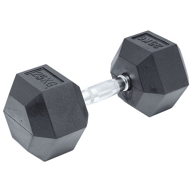 25KG Commercial Rubber Hex Dumbbell Gym Weight Products On Sale Australia | Sports & Fitness > Fitness Accessories Category