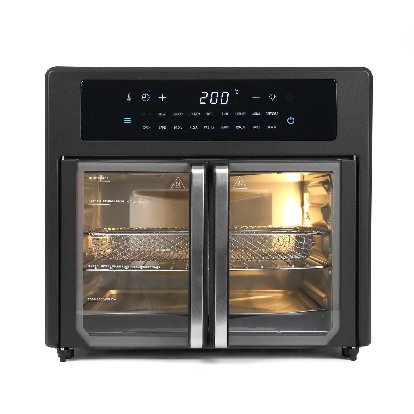 Buy 25L Air Fryer Convection Oven with 360 Cooking & French Doors discounted | Products On Sale Australia