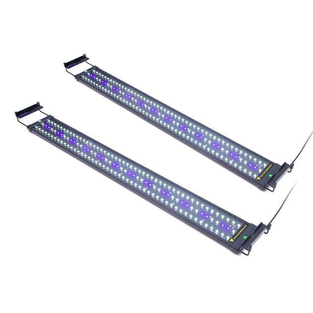 Buy 27W Set 2 Aquarium Blue White LED Light for Tank 95-115cm discounted | Products On Sale Australia