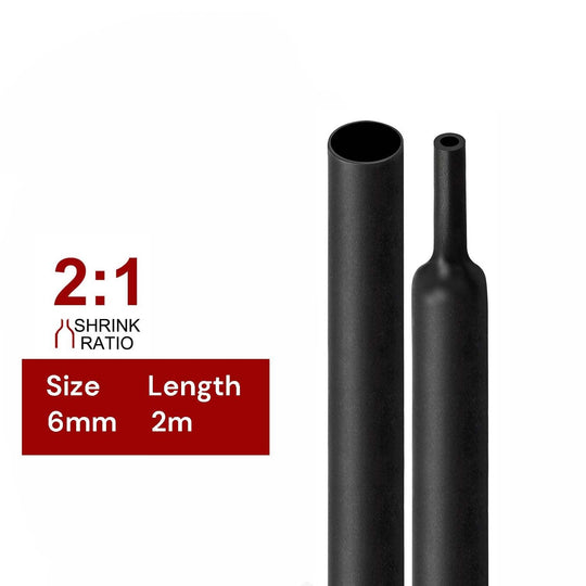 Buy 2m Polyolefin Shrink Tube 15/64" (6mm) 2:1 Ratio Heat Shrink Tubing Sleeving Wrap Shrinking discounted | Products On Sale Australia