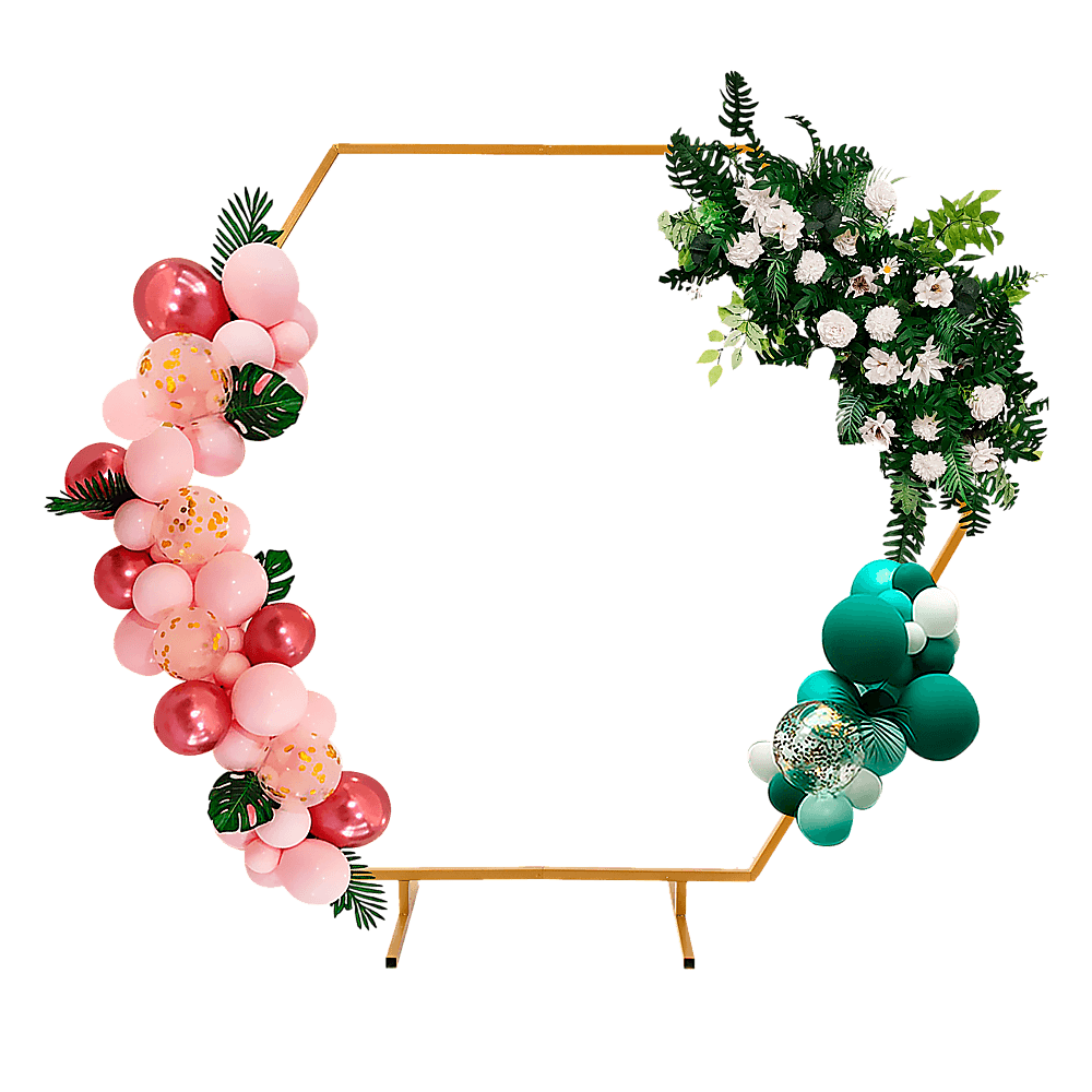 Buy 2M Wedding Hex Arch Backdrop Flower Display Stand Frame Background discounted | Products On Sale Australia