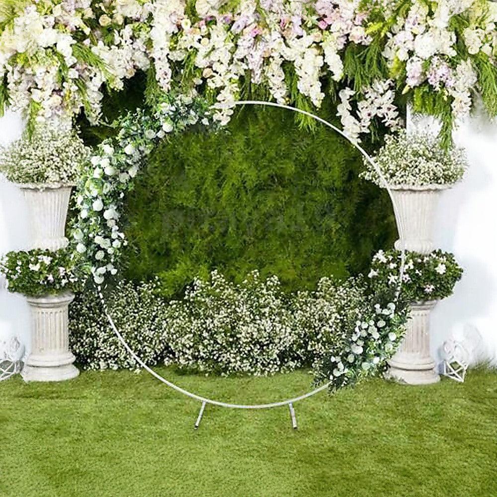 Buy 2M Wedding Hoop Round Circle Arch Backdrop Flower Display Stand Frame Background discounted | Products On Sale Australia