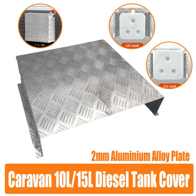 2mm Aluminium Alloy Plate Caravan Diesel Tank Cover for 10L/15L Fuel Tank Silver Products On Sale Australia | Auto Accessories > Auto Accessories Others Category