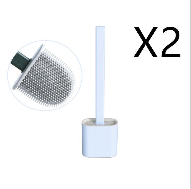 Buy 2PCS Bathroom Silicone Bristles Toilet Brush with Holder Creative Cleaning Brush discounted | Products On Sale Australia